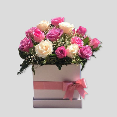 "20 Mixed Roses Flower Box - code BF11 - Click here to View more details about this Product